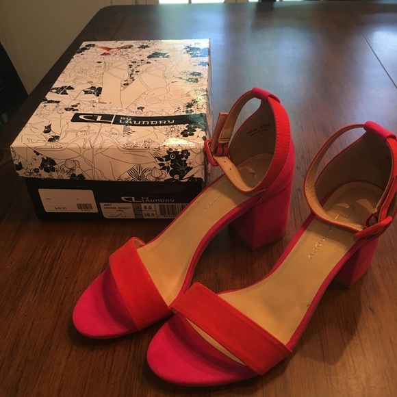 CL by Laundry Pink and Orange Heels - Picture 3 of 5